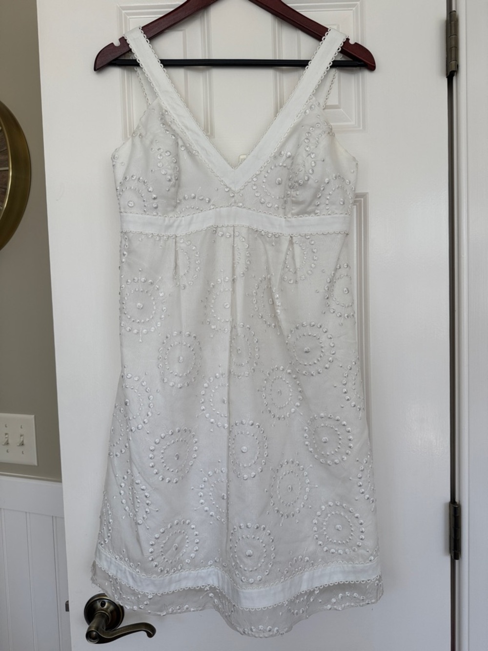 Lilly Pulitzer White Beaded Eyelet Mini Dress